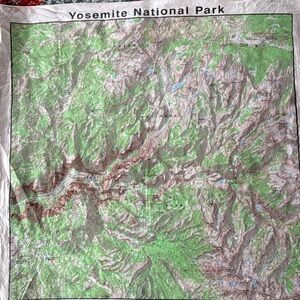 Vintage Yosemite National Park Map Bandana